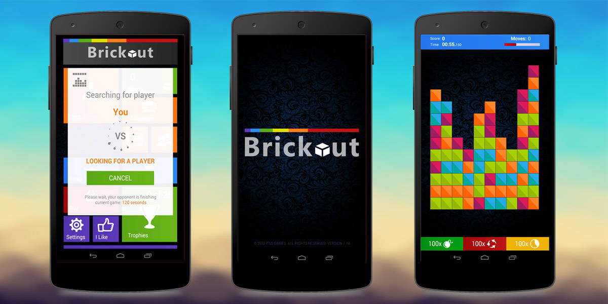 Gra logiczna Brickout Android